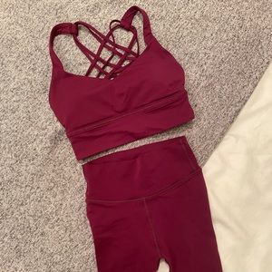 Lululemon berry matching set size 4 top and size 2 bottoms